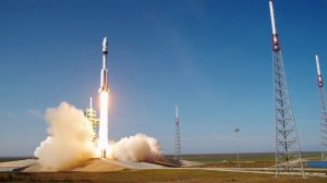 Футаж Старт космического корабля с космодрома