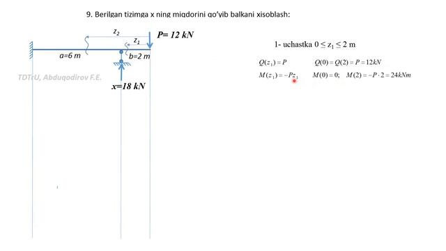 Statik noaniq balka, Статически неопределимой балка Calculation of statically indeterminate beams смотреть онлайн