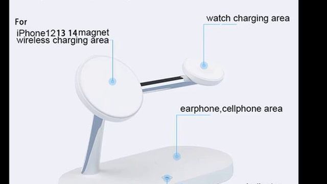 Подставка Для Беспроводного Зарядного Устройства 3-в-1 Для iPhone 12/13/14/15/16 Apple Watch Series смотреть онлайн