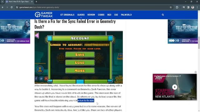 Geometry Dash Sync Failed Please Try Again Later (Problem Solved) смотреть онлайн