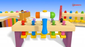 Учим Цвета и Цифры - МОЛОТОК | Развивающее видео для малышей | Детский канал 1+