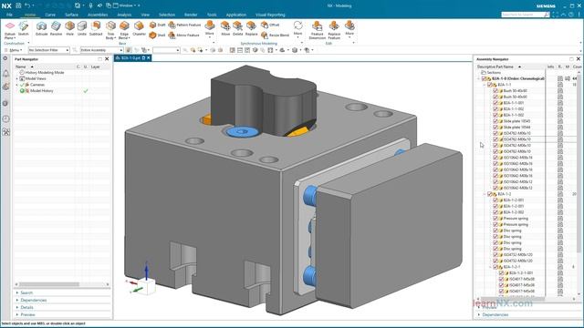Siemens NX Tutorial | Load, save and navigate in an assembly смотреть онлайн