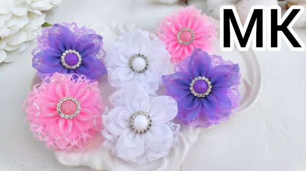 Маленькие бантики,Бантики малыши, Бантики из органзы,Простые Бантики,Школьные  бантики, Бант за 5мин