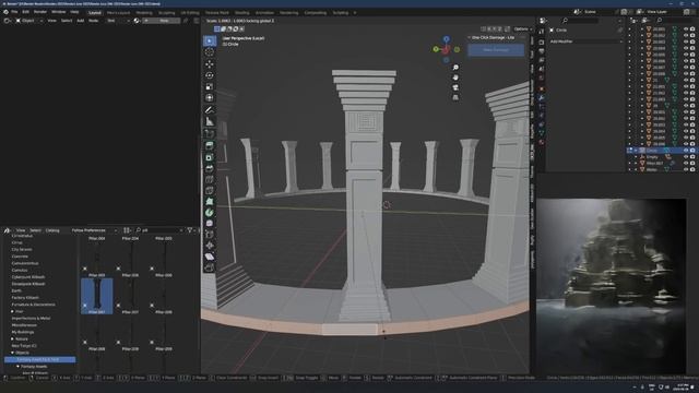 Creating an Ancient Temple - Blender Tutorial смотреть онлайн