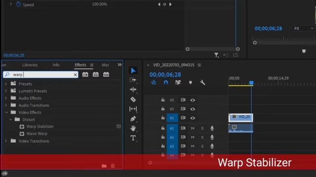 Warp Stabilizer Premiere Pro Hindi || Warp Stabilizer Premiere Pro