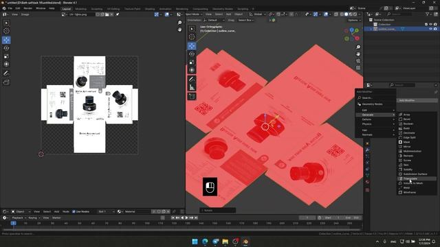 Упаковка в 3D Illustrator 2024 + Blender 4.1 | 3D packaging design. 3D Mockup in Blender смотреть онлайн