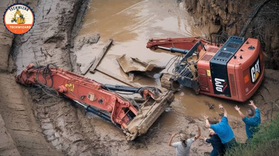 Шокирующие самые опасные ошибки на тяжелой технике и идиоты на экскаваторах смотреть онлайн