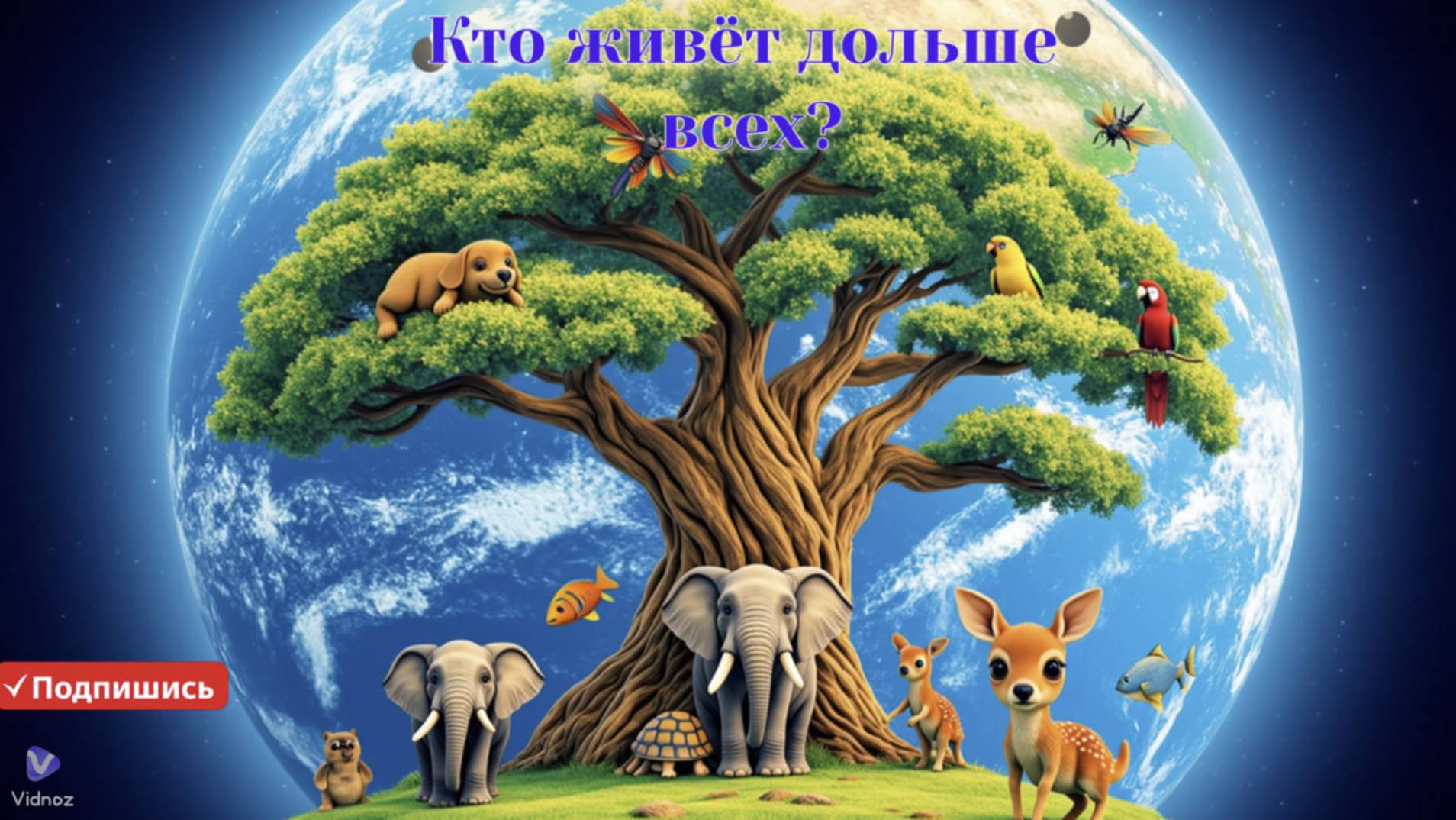 "Сравнение продолжительности жизни животных 🐢🐶🐘 — Кто живёт дольше всех?" смотреть онлайн