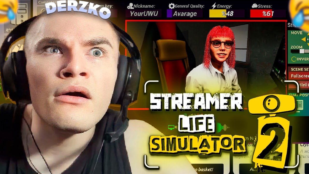 ДЕРЗКО ИГРАЕТ В СИМУЛЯТОР СТРИМЕРА / Streamer Life Simulator 2 | Derzko69