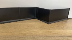 Плинтус алюминиевый Л-образный Черный матовый