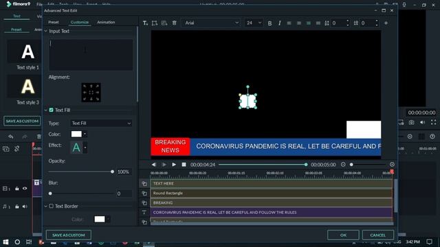 How to Create News Scrolling Headline in Filmora wondershare смотреть онлайн