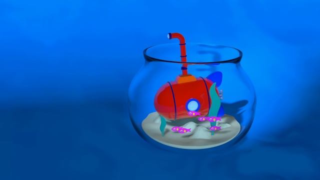 Подводная Лодочка в Аквариуме | Small Red Submarine / Aquarium - Живые Обои смотреть онлайн