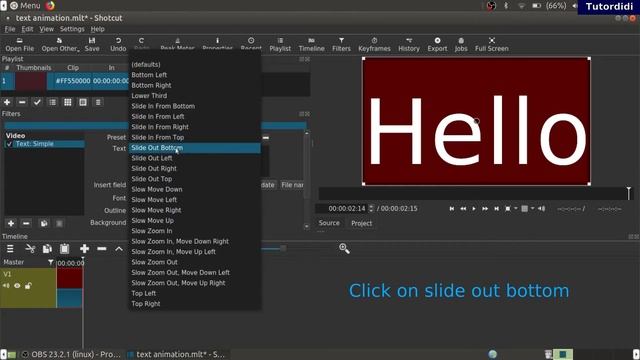 Text Animation | Shotcut Video Editor Tutorial #15