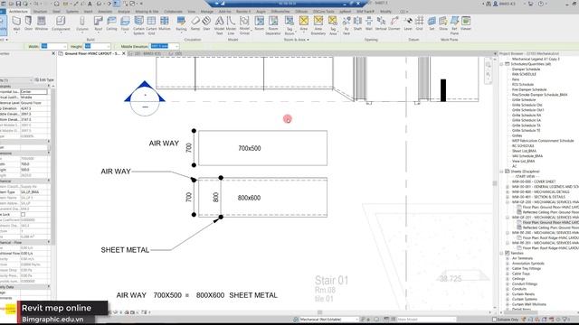 Revit mep Shop drawing - Định nghĩa về Air way và Sheet metal trong shop drawing смотреть онлайн