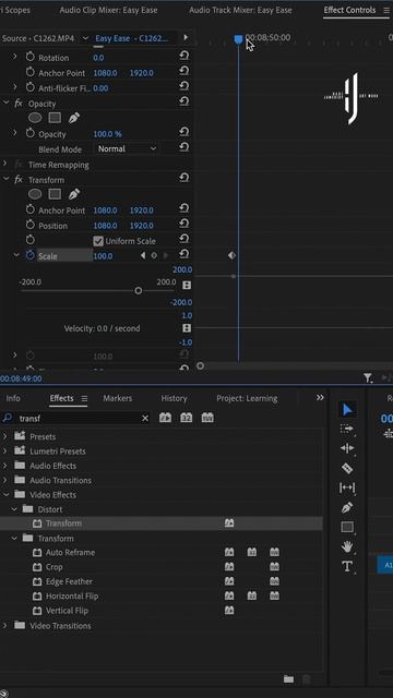 Easy Ease Transition Premiere Pro смотреть онлайн