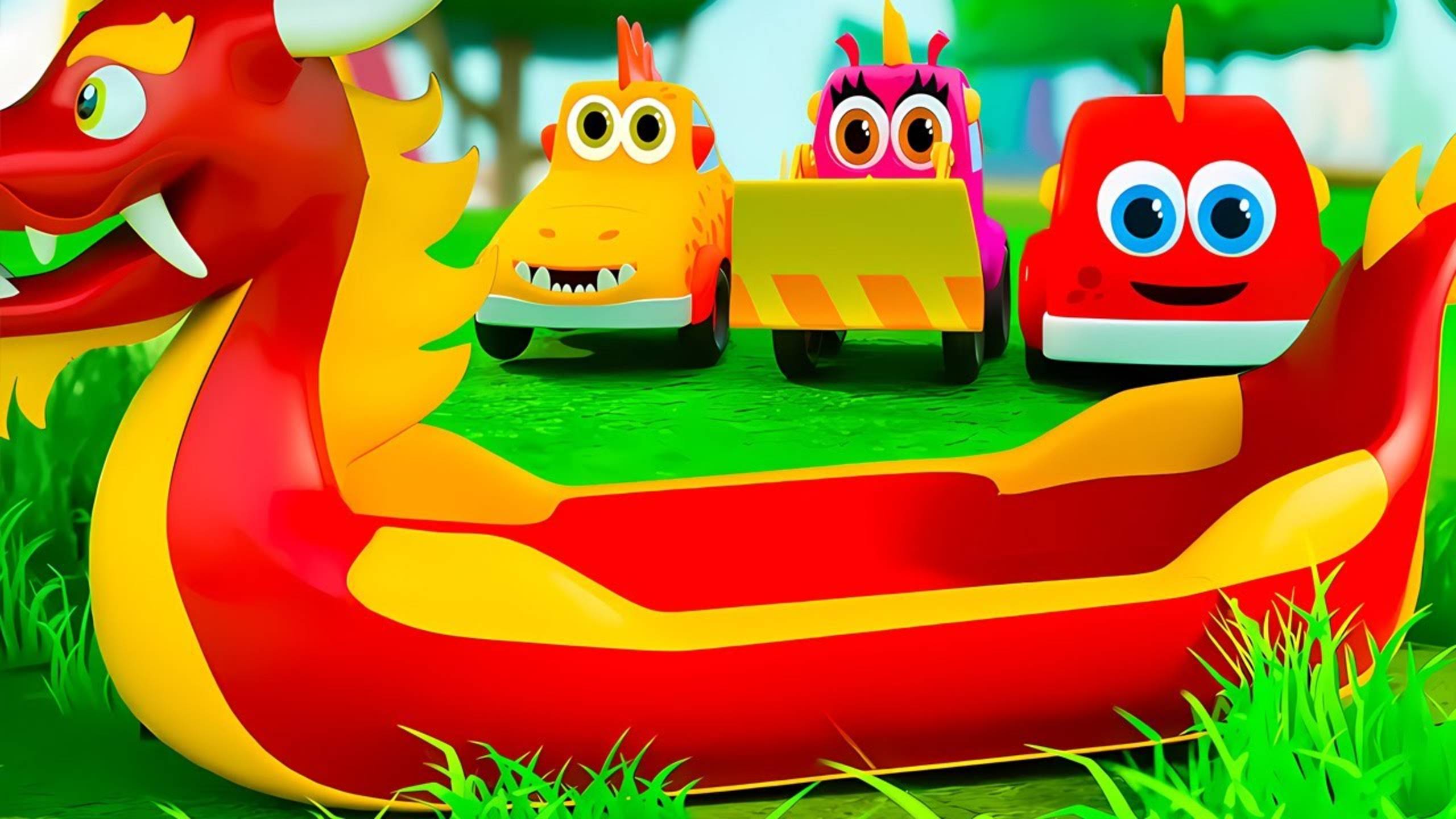 Мокасы устроили гонки в воде на лодках-драконах! Мультики про Машинки Мокас для малышей смотреть онлайн