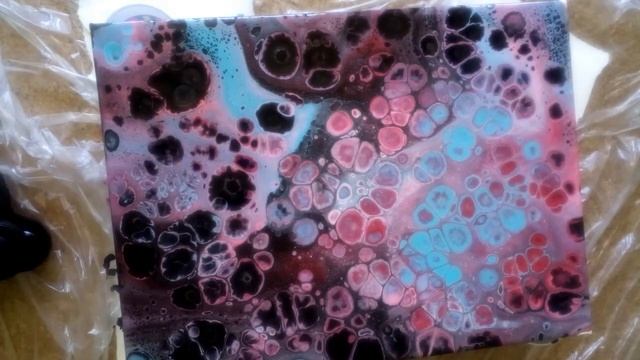 Acrylic Pouring - Cadmium Red