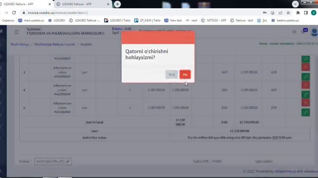 'Лот орқали фактура юборганда 'Фактура миқдори шартномадан ошиб кетган'' Тузатиб юбориш смотреть онлайн