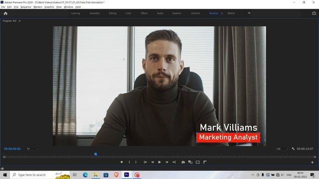Title Animation In Premiere Pro Tutorial