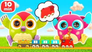 Совенок Хопхоп и волшебный ПОЕЗД в движении ✨ В чем секрет шариков и ключей? Мультики для малышей
