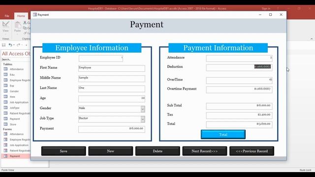 Hospital Database Management System Using MS ACCESS Full Project смотреть онлайн