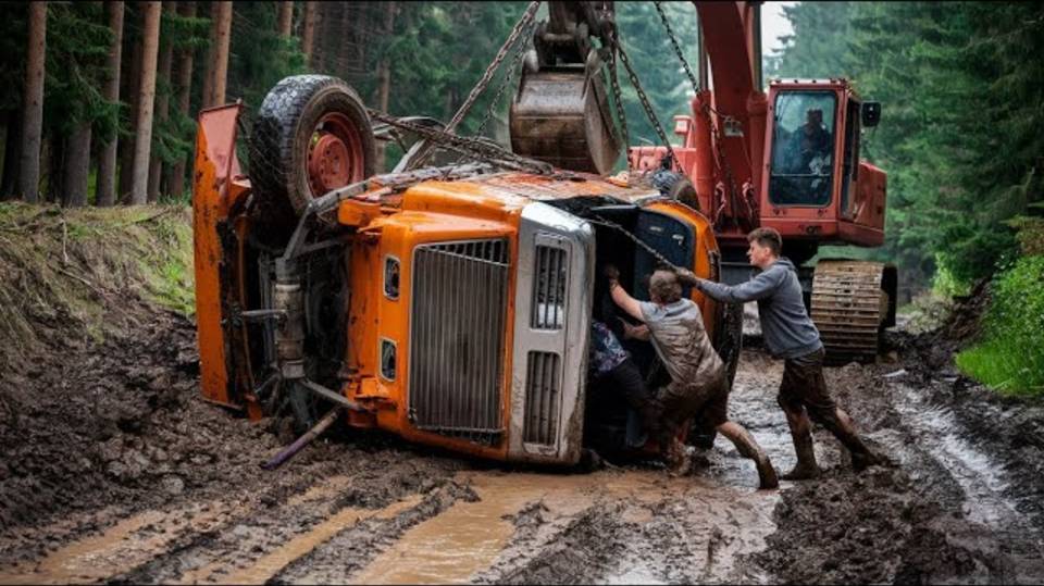 Идиоты в грузовиках вас шокируют, а их нелепые маневры просто невероятны! смотреть онлайн