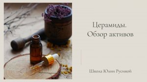 Обзор активов для изготовления косметики. Церамиды.