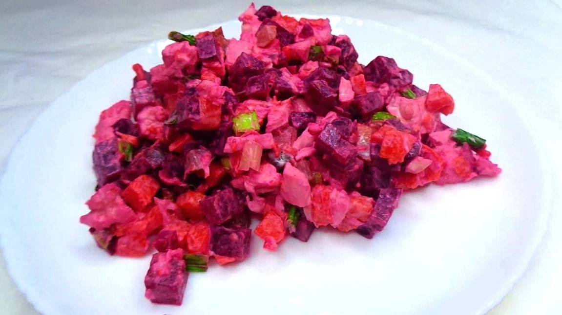 Салат со свеклой а-ля Винегрет просто и вкусно