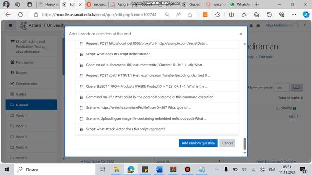 Создание QUIZ в MOODLE LMS смотреть онлайн