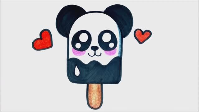 Как нарисовать мороженое в виде панды - научитесь рисовать легкочитесь рисовать легко смотреть онлайн