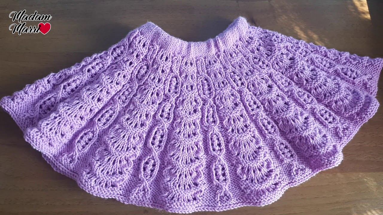 Юбочка для девочки Узор 187 Круговое вязание.Экспресс МК смотреть онлайн