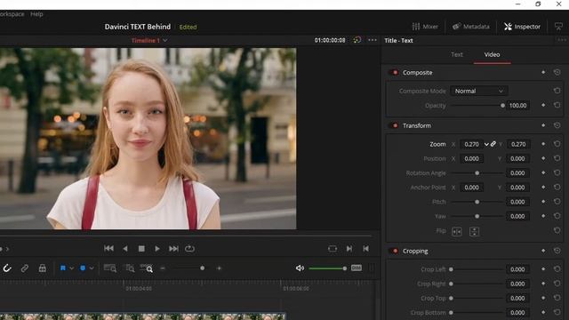 DaVinci Resolve - TEXT BEHIND OBJECT (EASY Color Page Method)