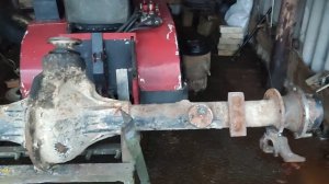 Гусеничный минитрактор, замена заднего моста ВАЗ на УАЗ.