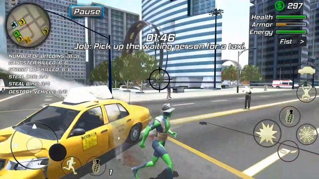 Rope Frog Ninja Hero - Strange Gangster Vegas #4 Taxi Driver | Android GamePlay HD смотреть онлайн