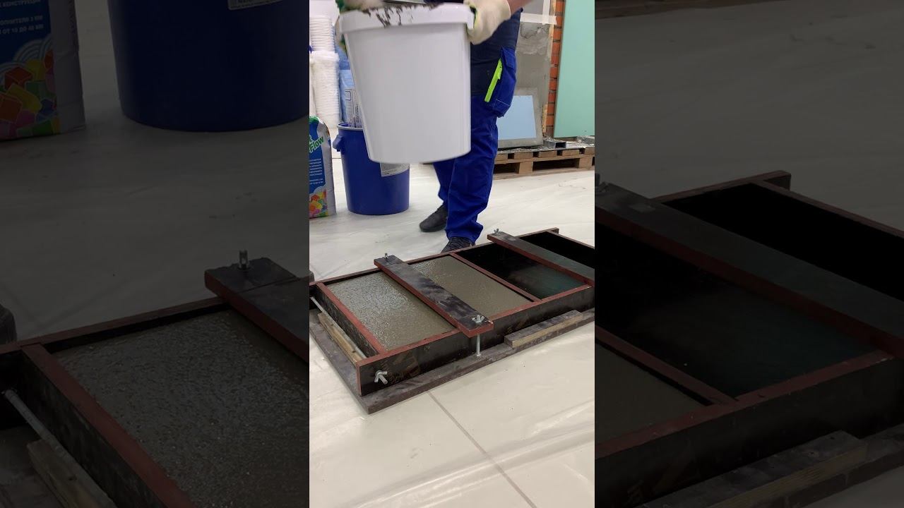 Заливка ремонтной смеси Mapegrout SV R Fiber смотреть онлайн