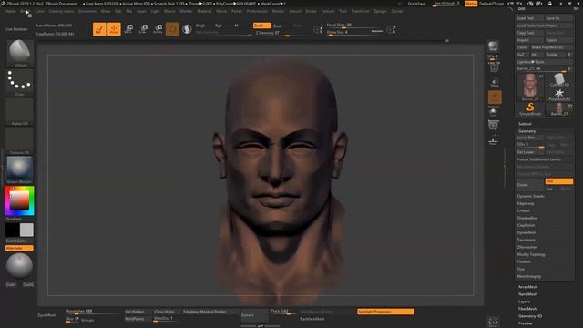 Curso de Zbrush - Aula 43 - HPolish e Trim Dynamic смотреть онлайн