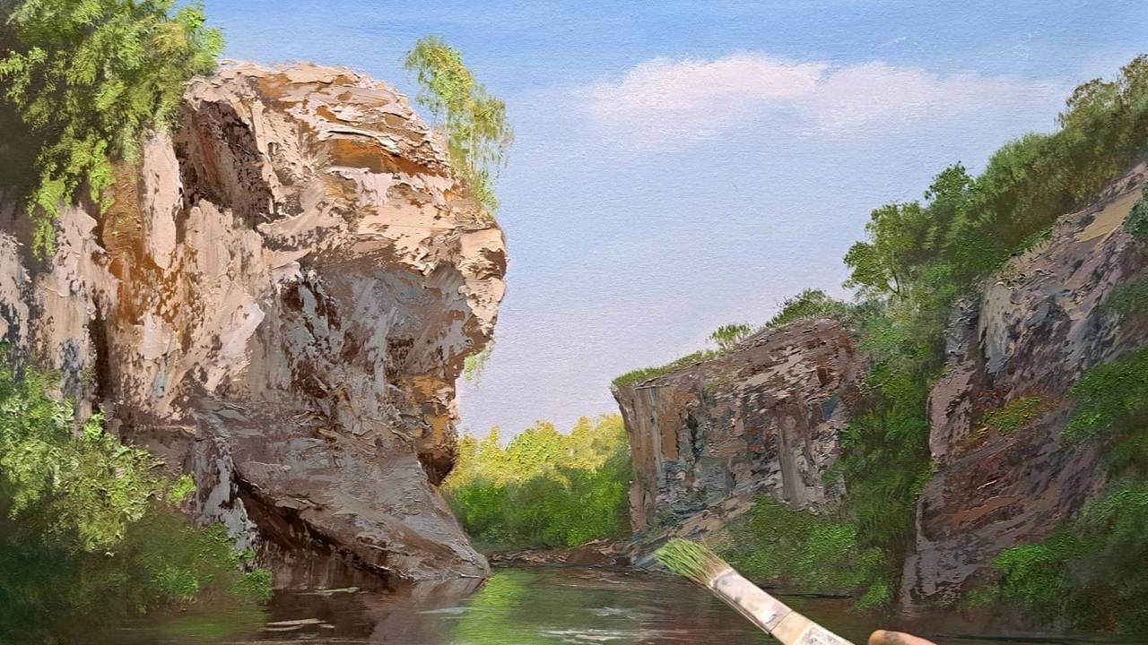 Пейзаж.Живопись маслом