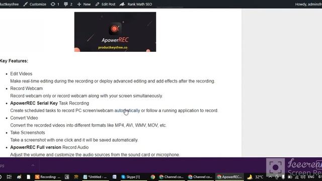 ApowerREC 1.5.8.13 Activation Code Download [Latest... смотреть онлайн