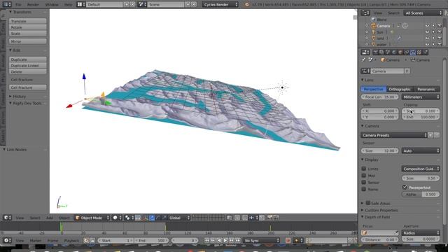 How to create a sandy landscape with rivers in blender смотреть онлайн
