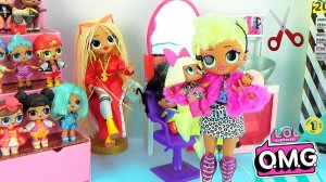 Мультик Куклы ЛОЛ в салоне красоты OMG LOL Surprise Fashion Dolls Распаковка Lady Diva
