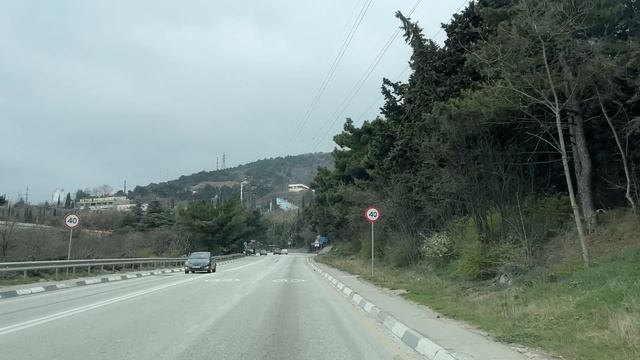 Ялта. с.Васильевка, на обводную по ЮБШ и до Ливадийской развилки. 24.03.25. Крым. Crimea. Yalta смотреть онлайн