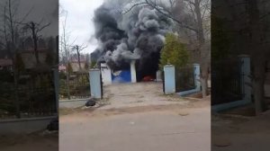 Пожар в посёлке Песочный