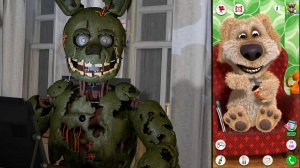 [FNAF SFM] Говорящий Бен жестко троллит Спрингтрапа