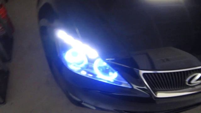 2006 Lexus IS350 LED DRLs with Blue Halos смотреть онлайн
