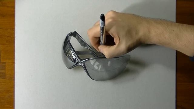 Drawing Time Lapse: my sunglasses - 3D Art смотреть онлайн
