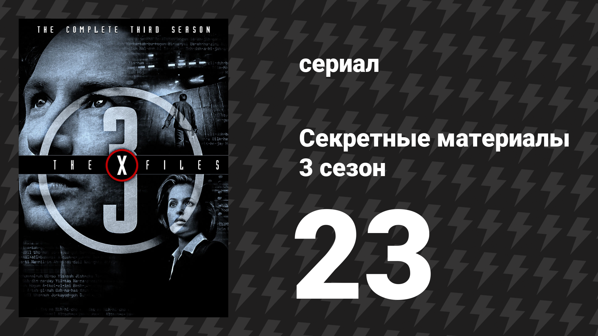 Секретные материалы 3 сезон 23 серия «Сырой монтаж» (сериал, 1993-2018)