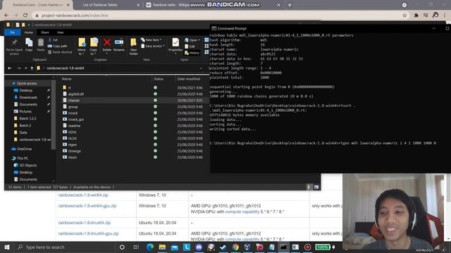 RainbowCrack tutorial смотреть онлайн