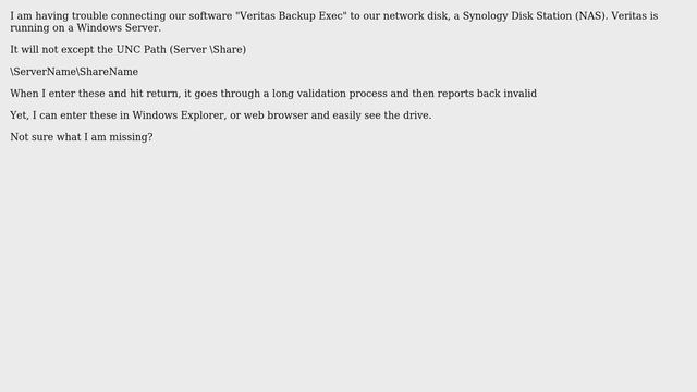 Connecting Veritas Backup Exec to a Synology Disk Station (NAS)? смотреть онлайн