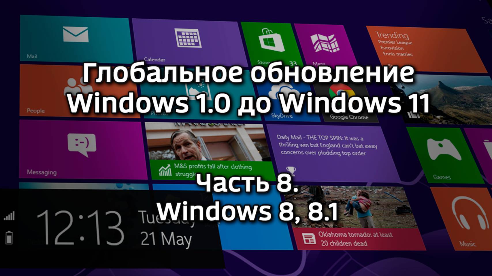 Глобальное обновление Windows 1.0 до Windows 11. Часть 8 - Windows 8, 8.1
