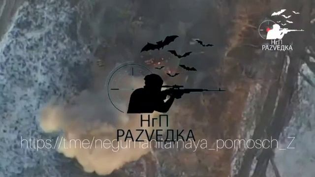 Точный прилет Ланцета в украинскую гаубицу на Бахмутском направлении смотреть онлайн